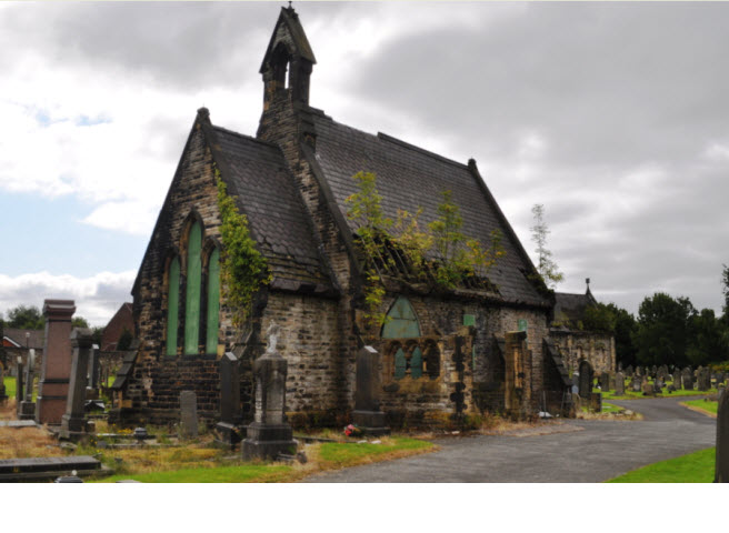 Ince Cemetery Chapel 60m SW of Lodge